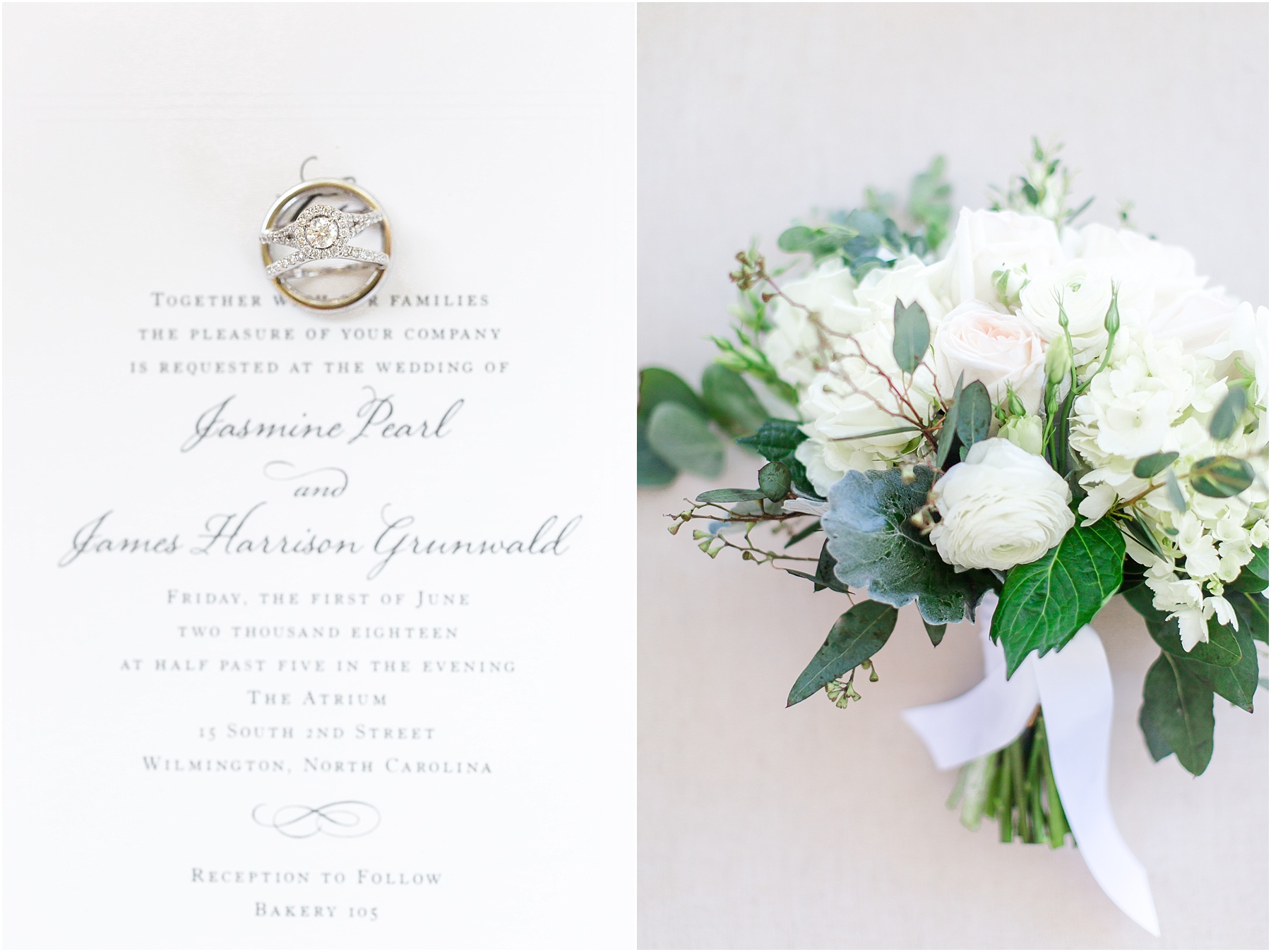 classic wedding details invitation suite and florals bakery 105