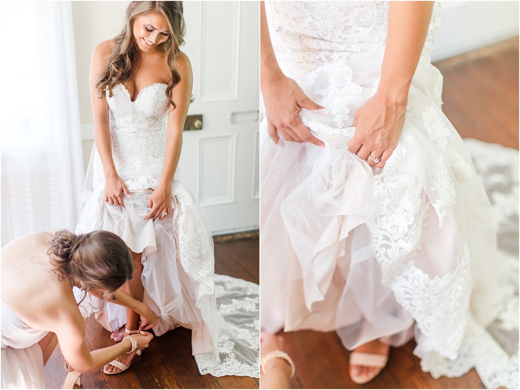 classic wedding details bride getting ready bakery 105