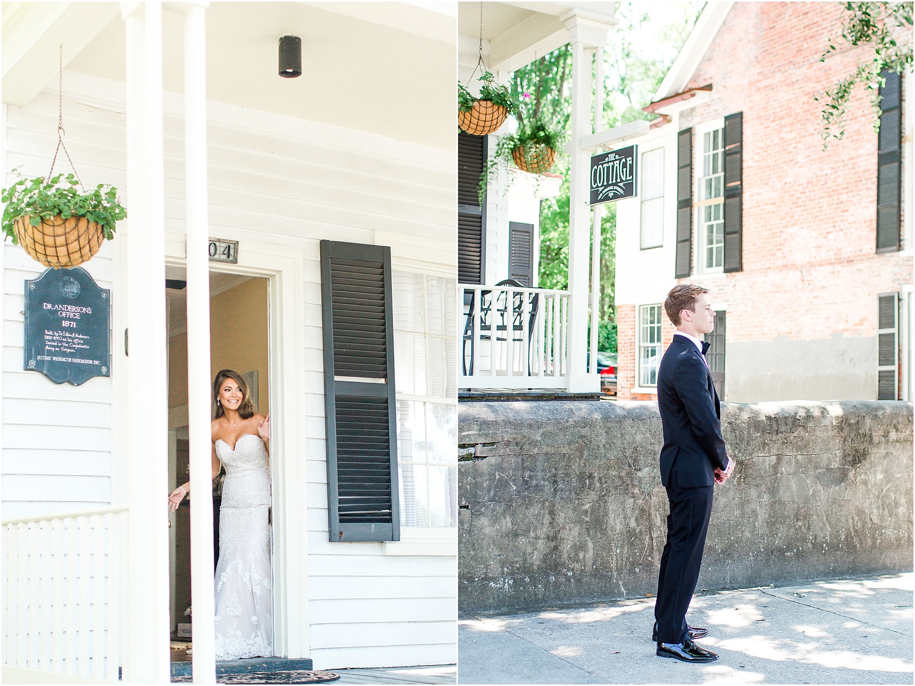 Bakery 105 and The Cottage Bride and Groom First Look