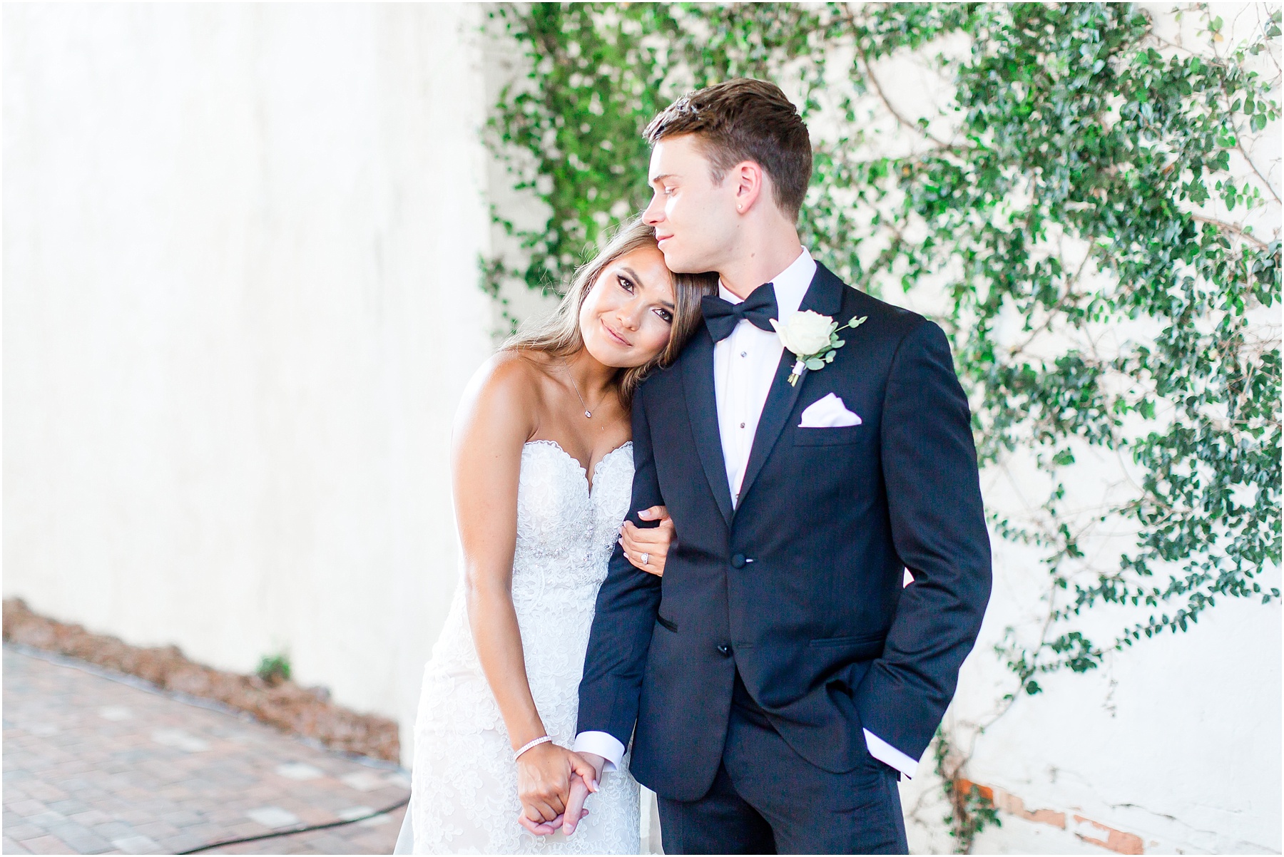 Bakery 105 and The Atrium Downtown Wilmington Wedding Bride and Groom Portraits