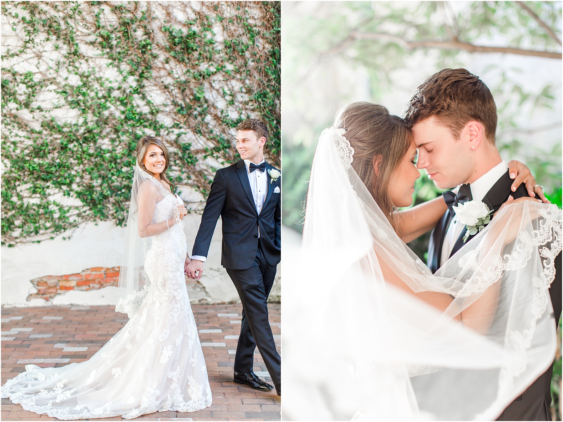 Bakery 105 and The Atrium Downtown Wilmington Wedding Bride and Groom Portraits