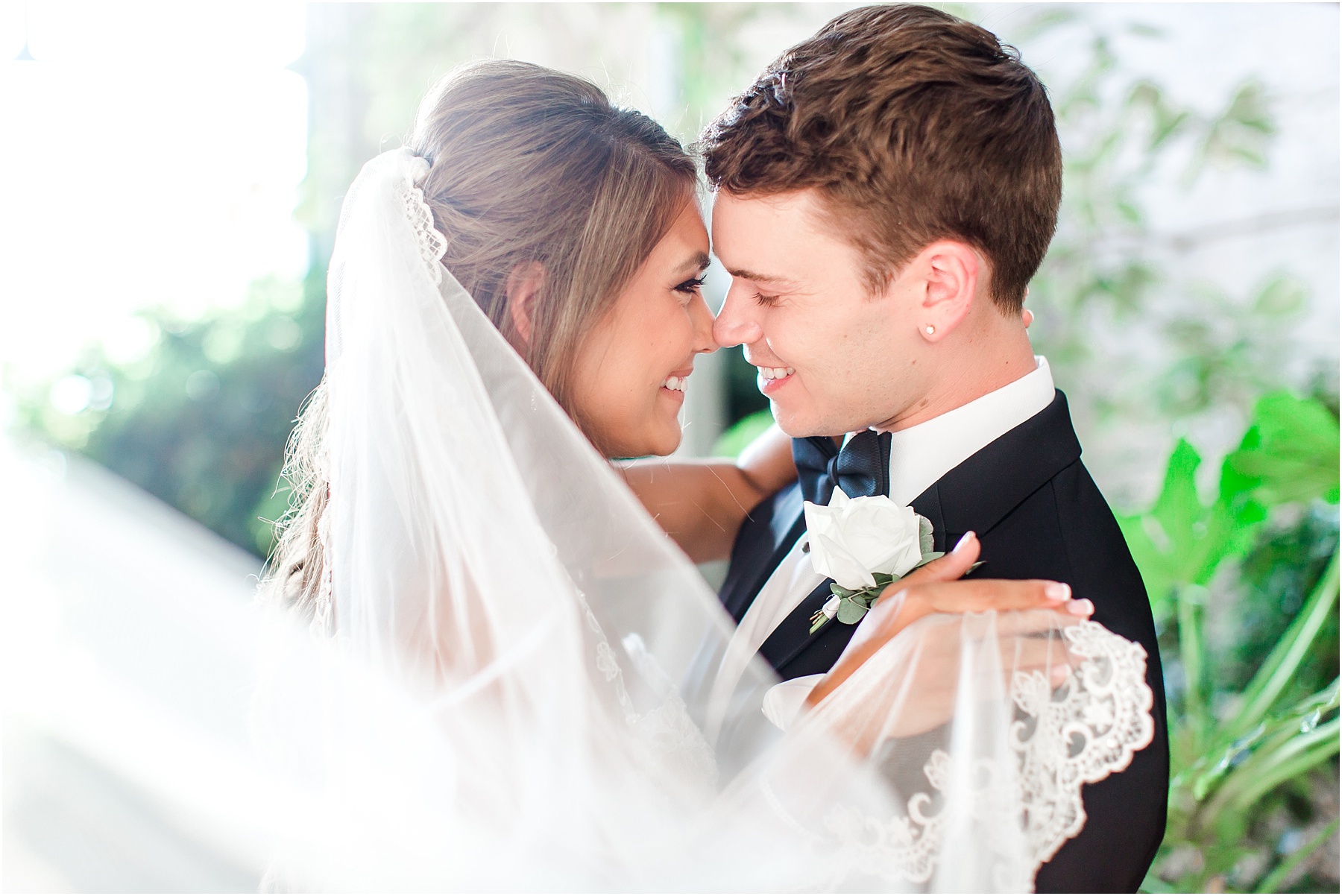 Bakery 105 and The Atrium Downtown Wilmington Wedding Bride and Groom Portraits