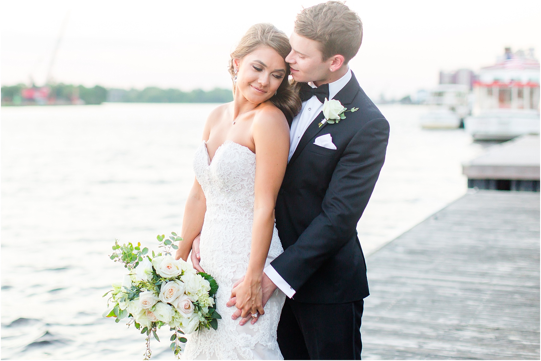 Bakery 105 and The Atrium Downtown Wilmington Wedding Bride and Groom Portraits