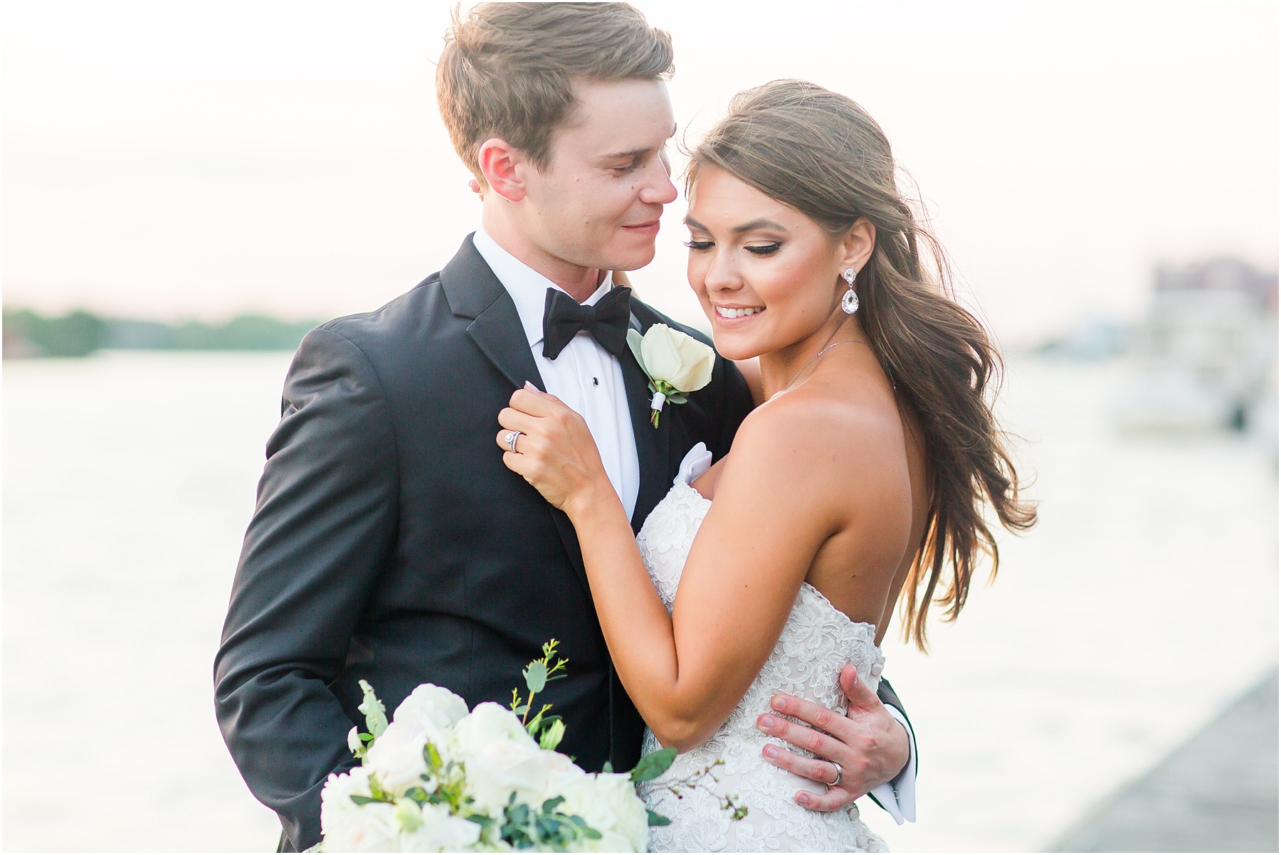 Bakery 105 and The Atrium Downtown Wilmington Wedding Bride and Groom Portraits