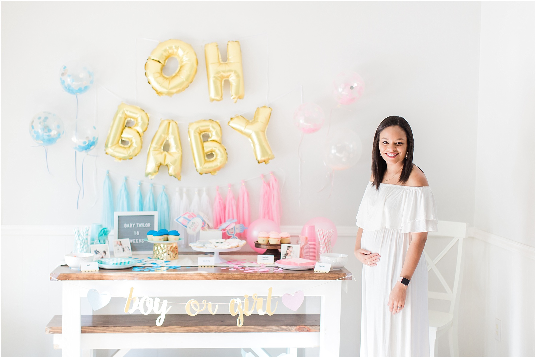 Baby Gender Reveal Party Pink or Blue Decorations