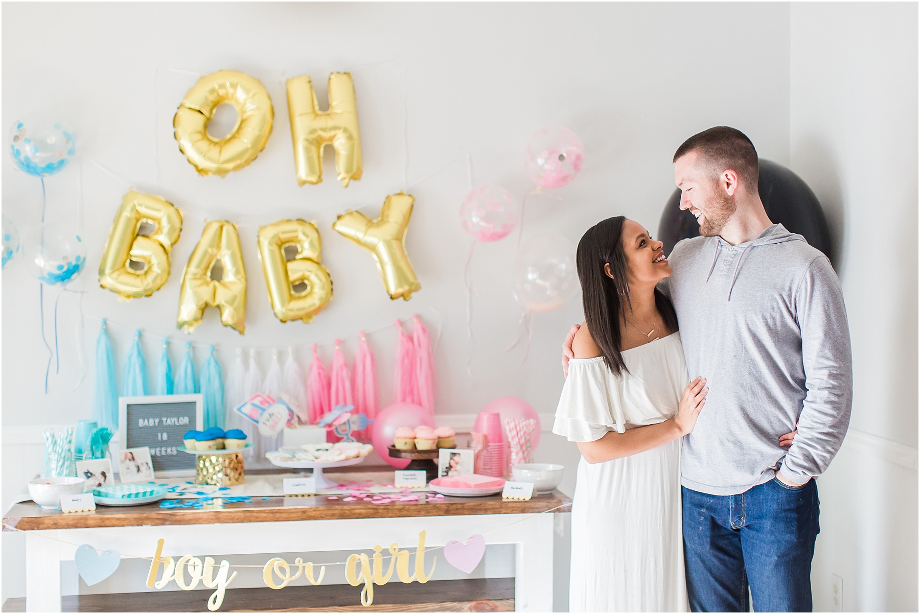 Baby Gender Reveal Party Pink or Blue Decorations