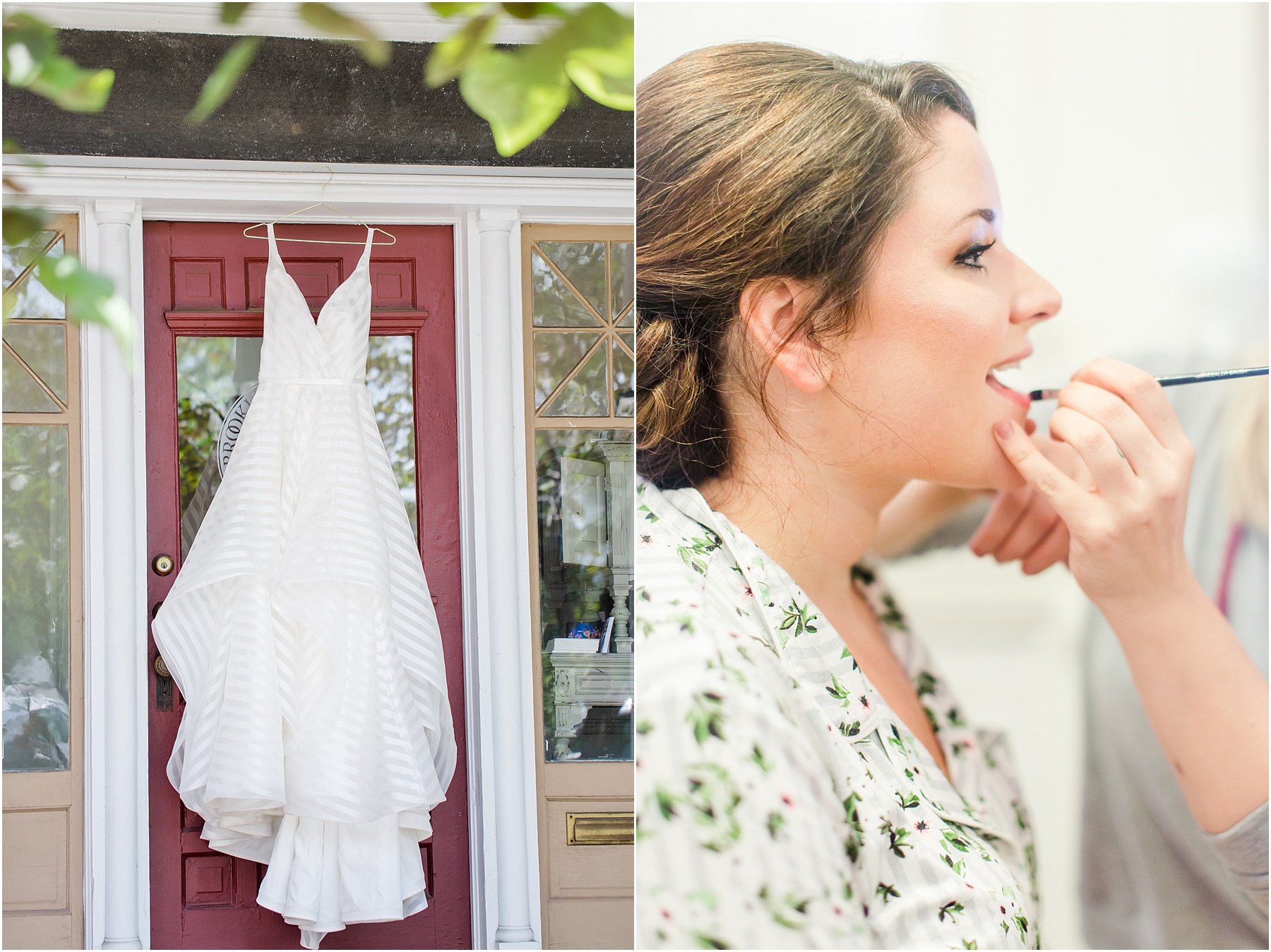 dusty blue and coral coastal wedding