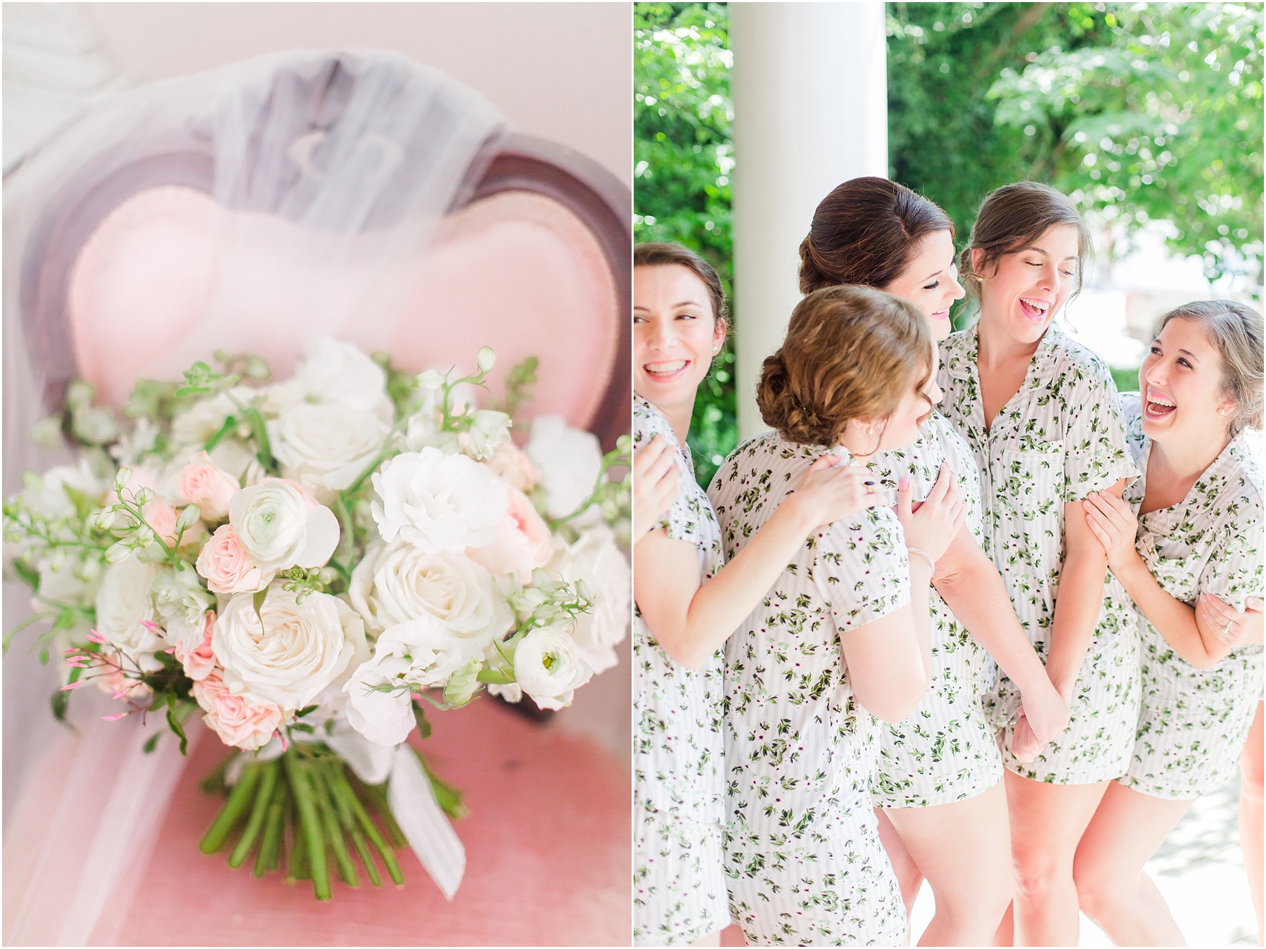 dusty blue and coral coastal wedding