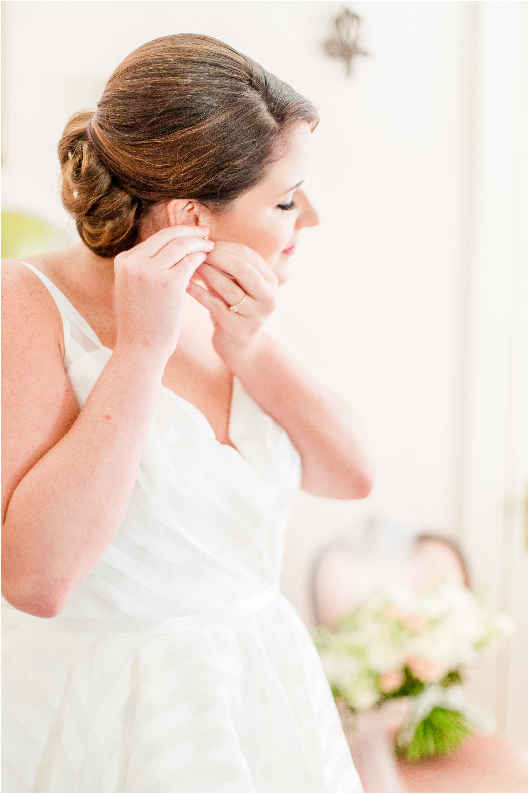 dusty blue and coral coastal wedding