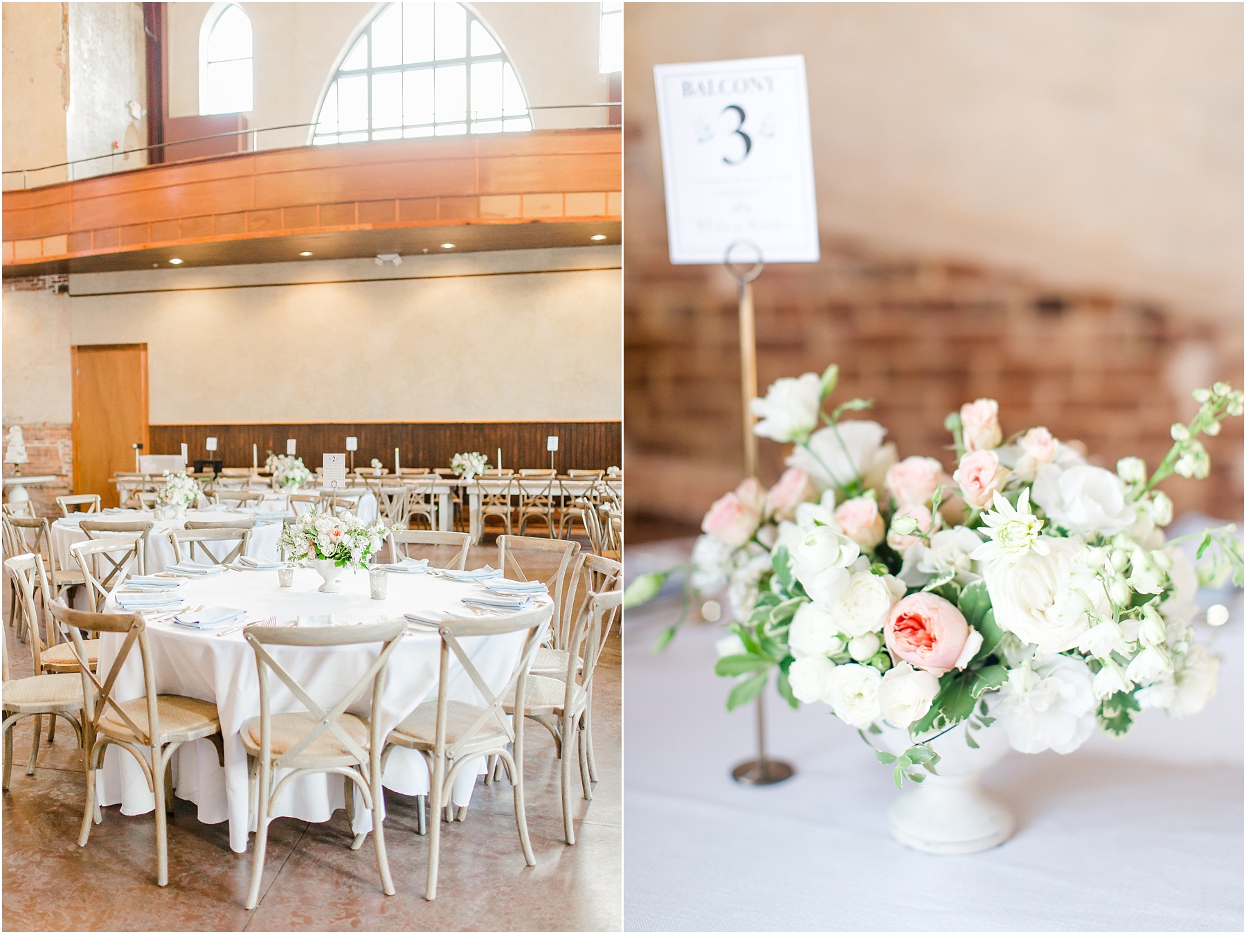 dusty blue and coral coastal wedding