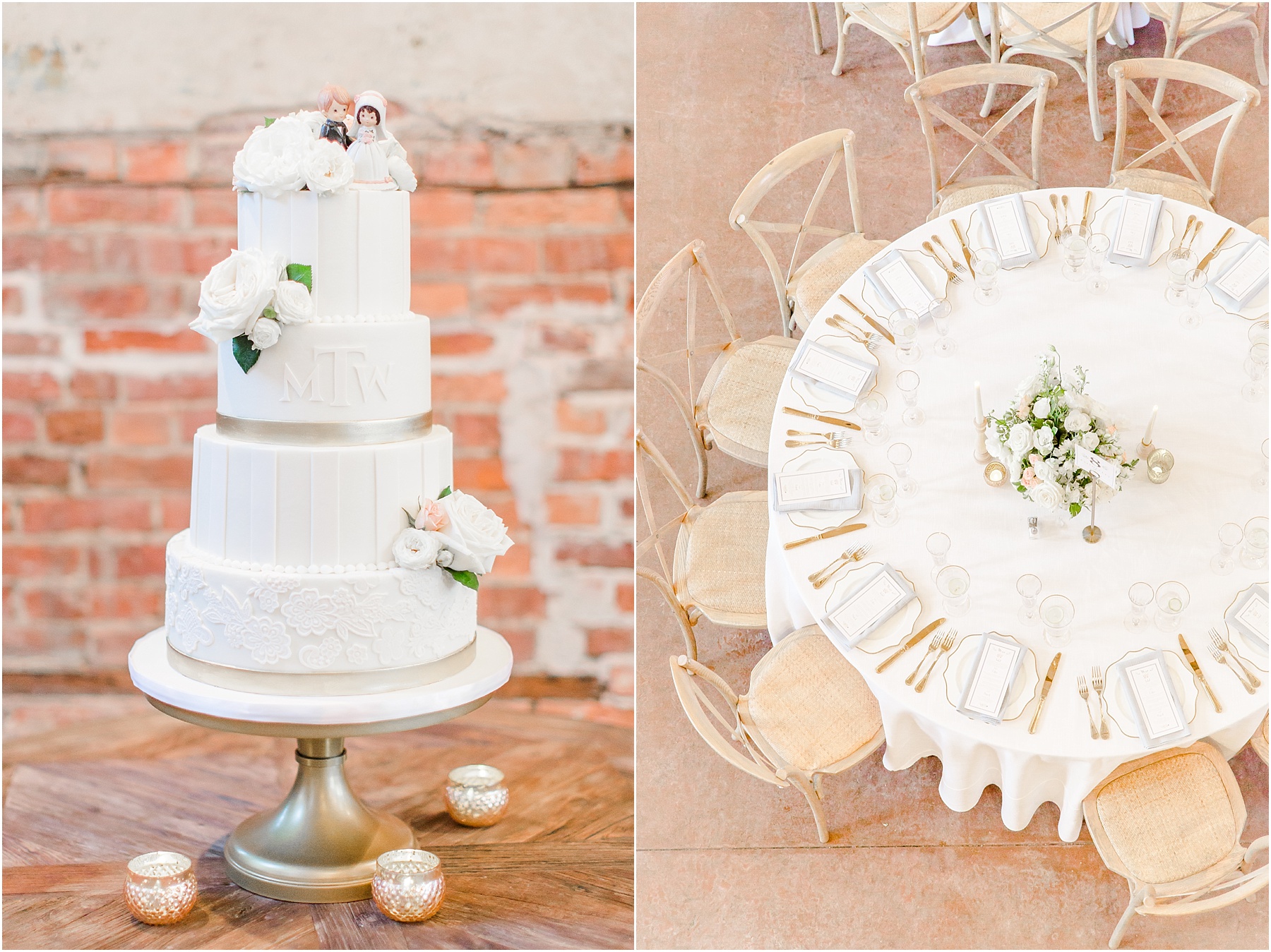 dusty blue and coral coastal wedding