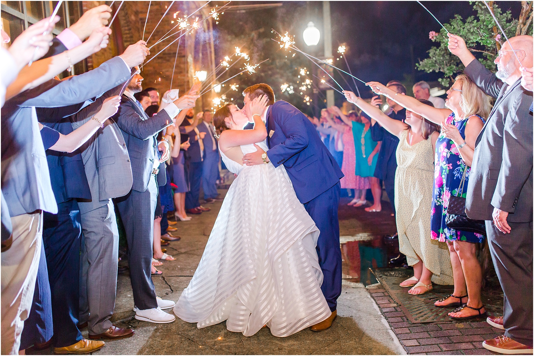 dusty blue and coral coastal wedding