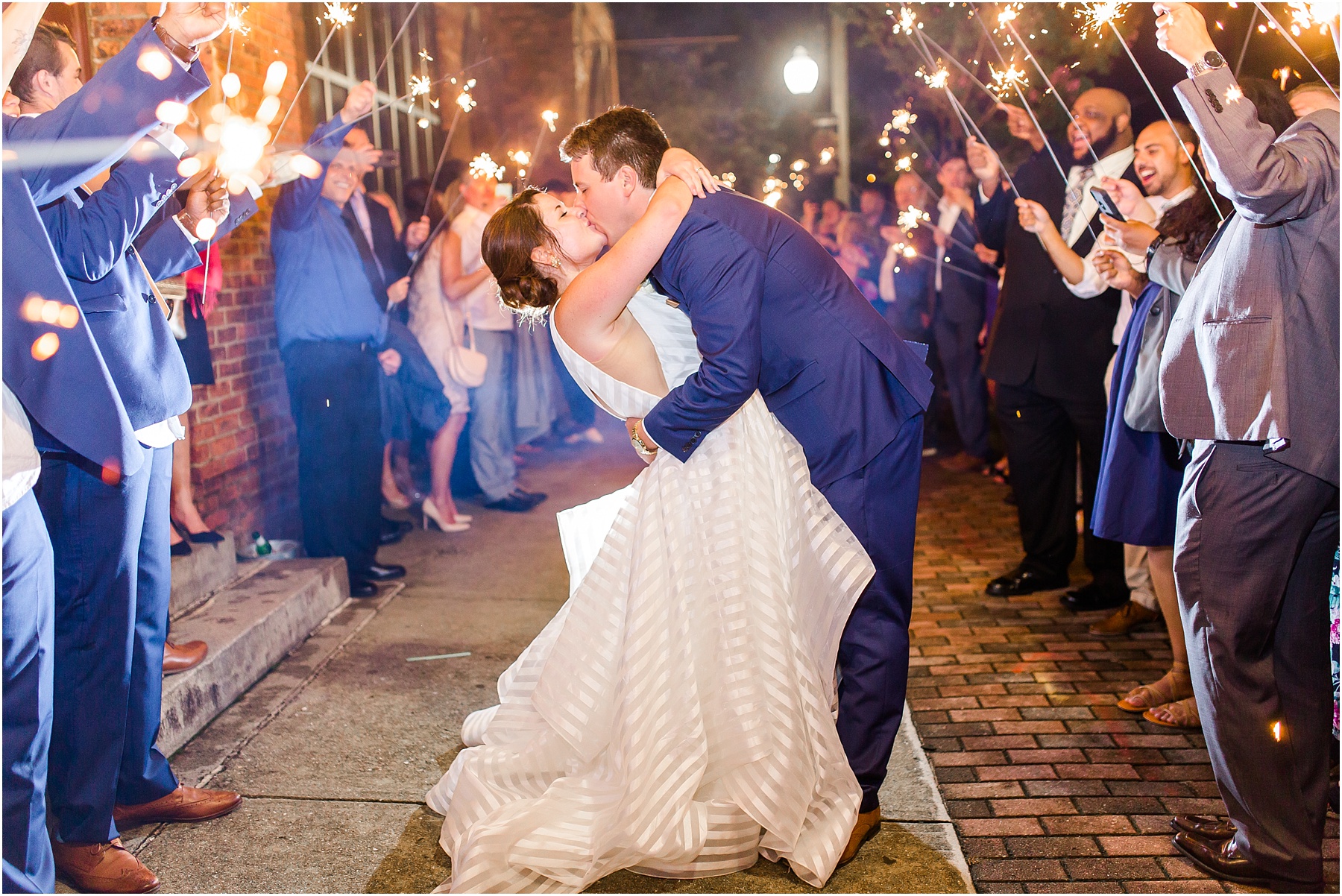 dusty blue and coral coastal wedding