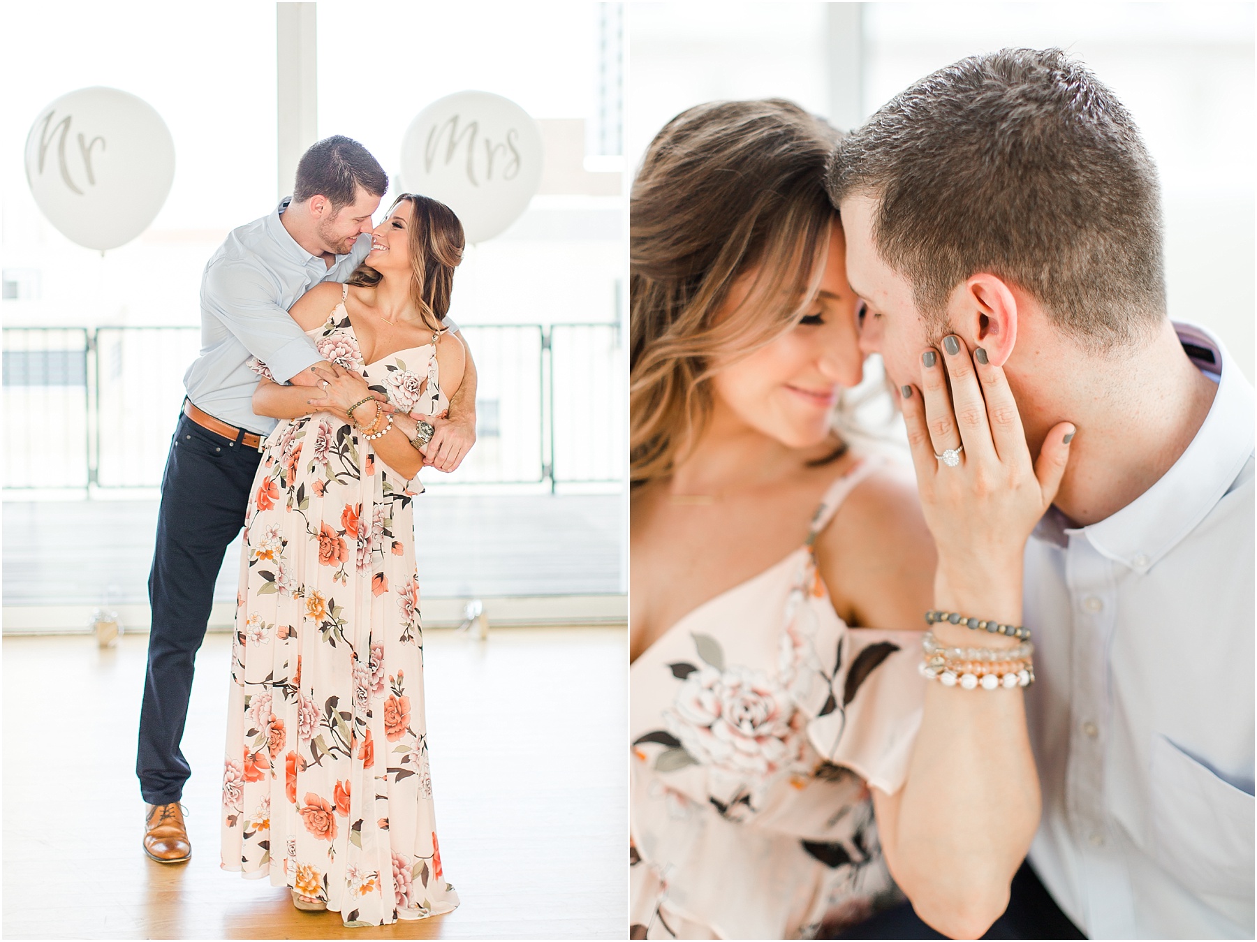 downtown raleigh glass box engagement session