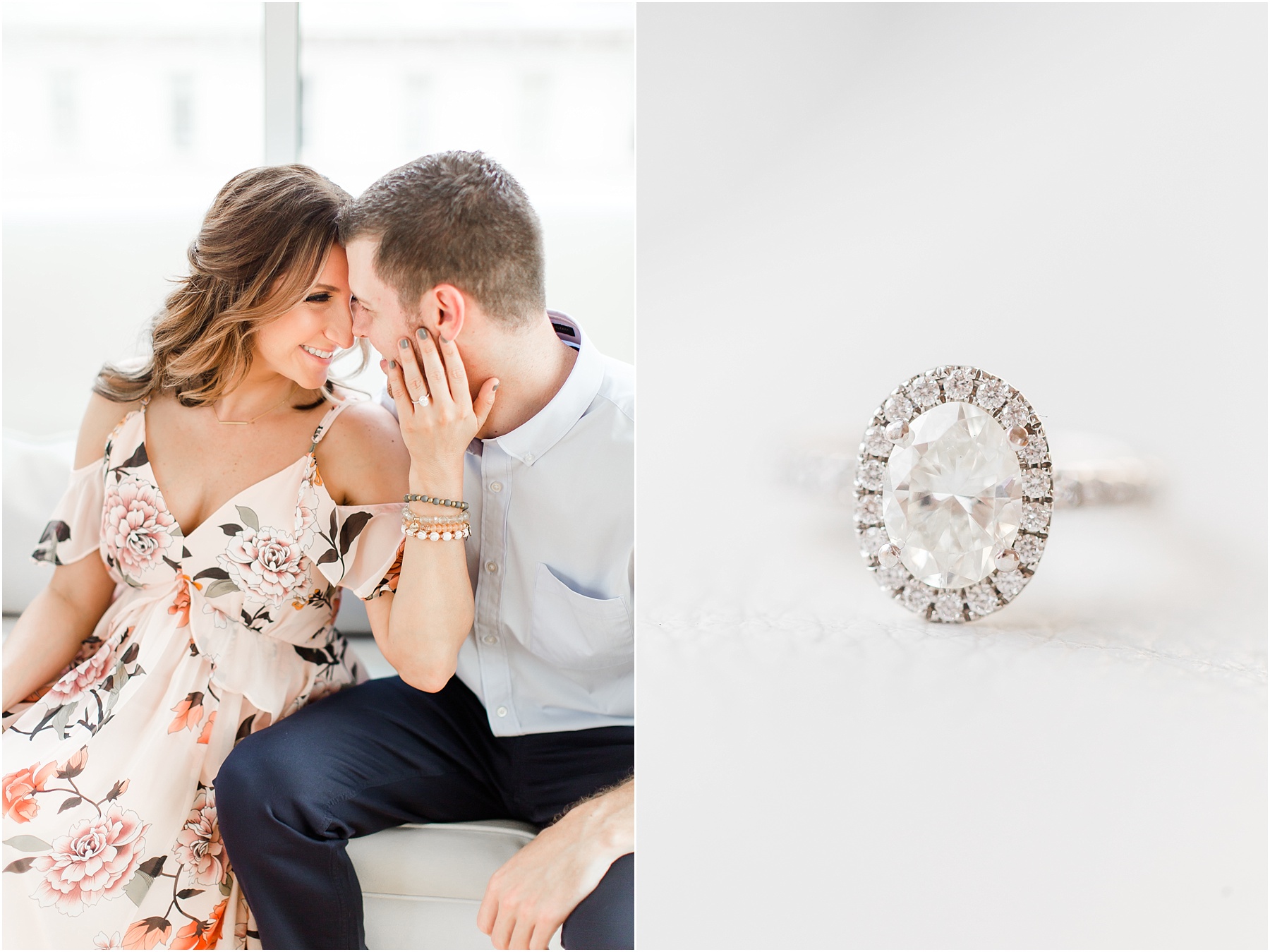 downtown raleigh glass box engagement session