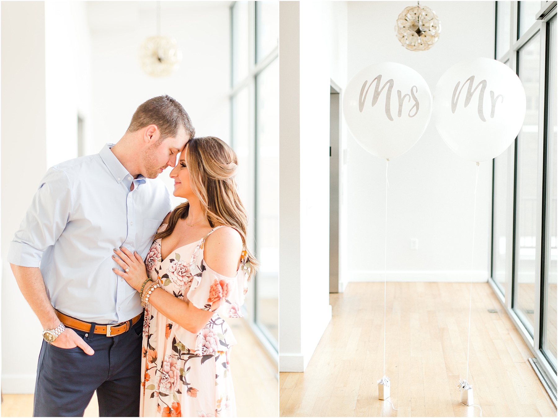 downtown raleigh glass box engagement session