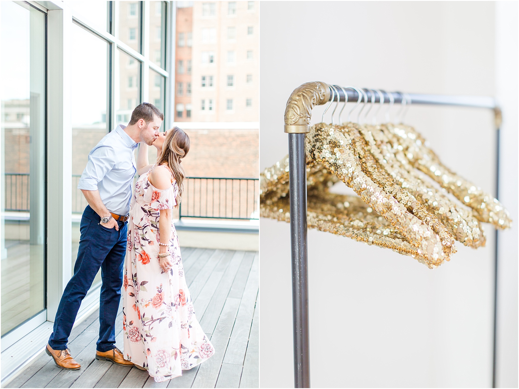 downtown raleigh glass box engagement session