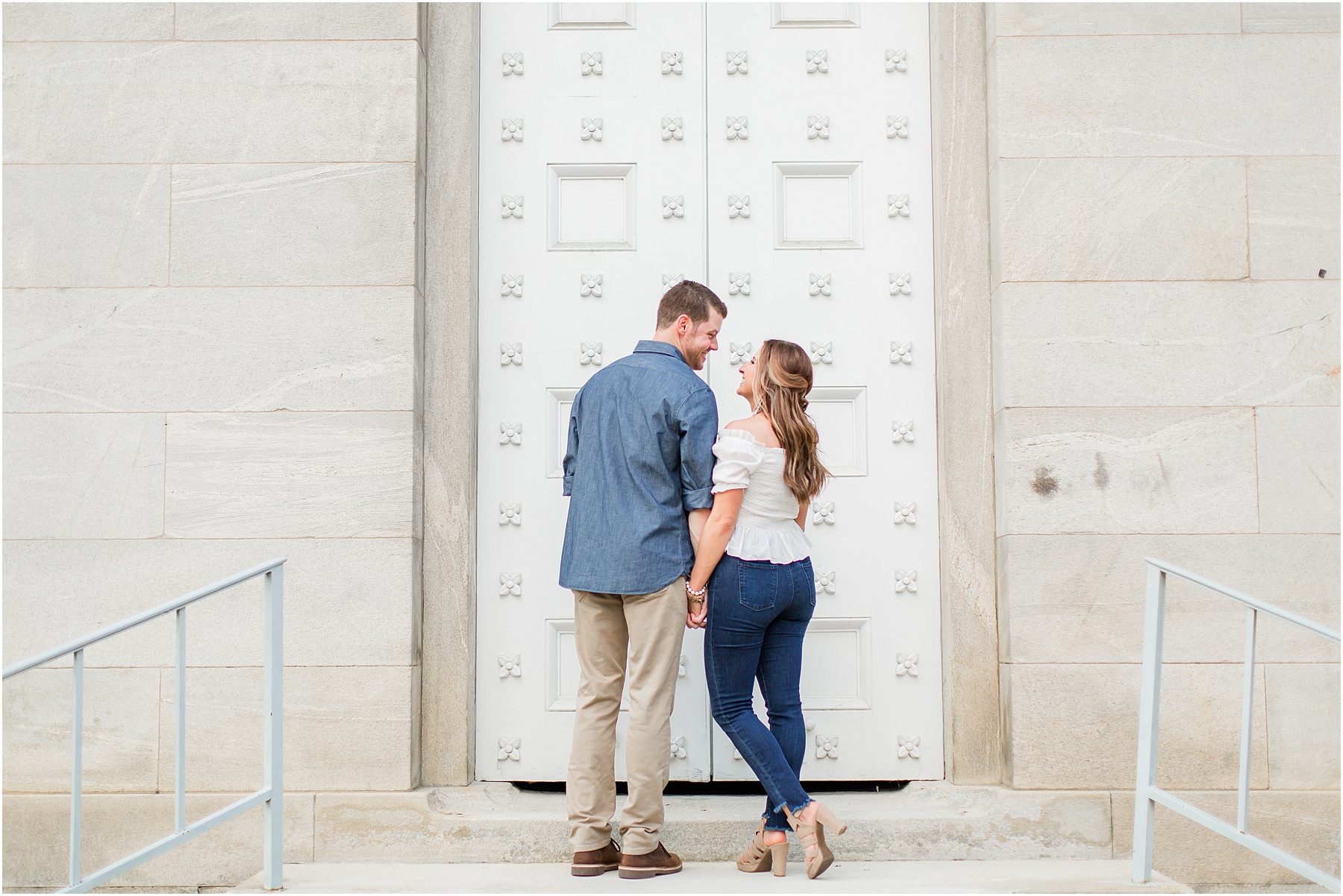 downtown raleigh glass box engagement session