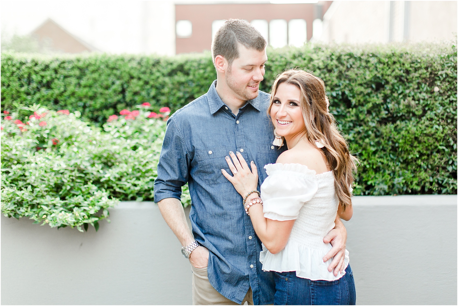 downtown raleigh glass box engagement session