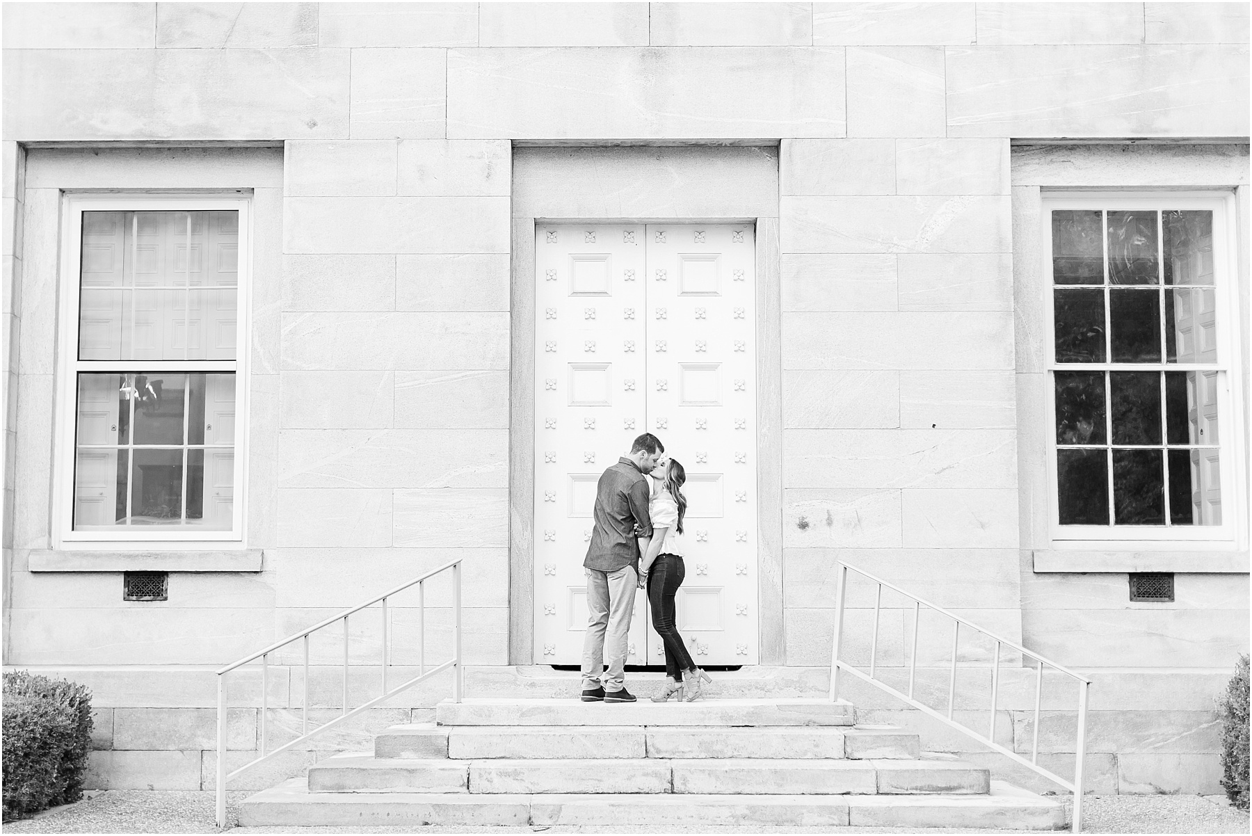 downtown raleigh glass box engagement session