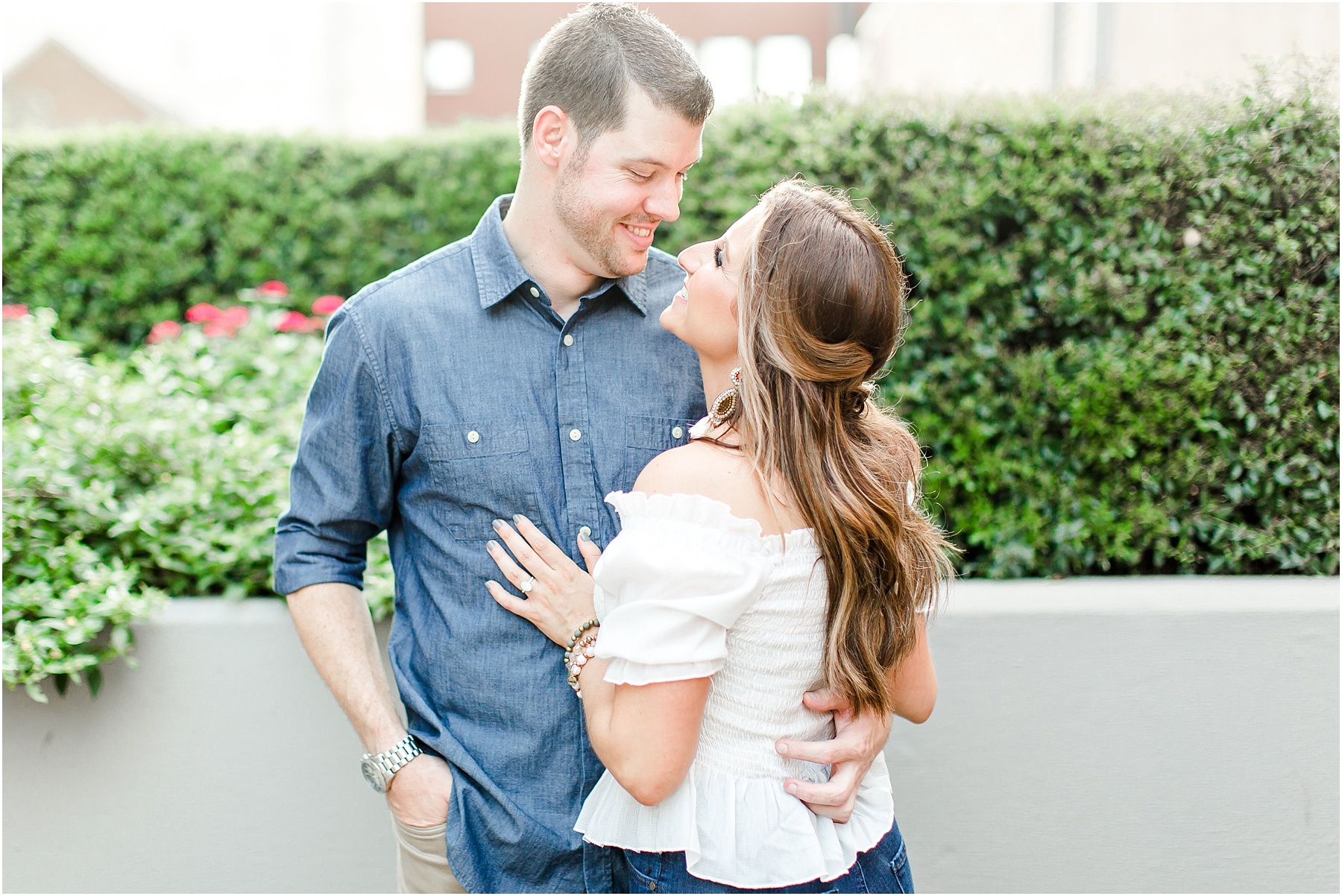 downtown raleigh glass box engagement session