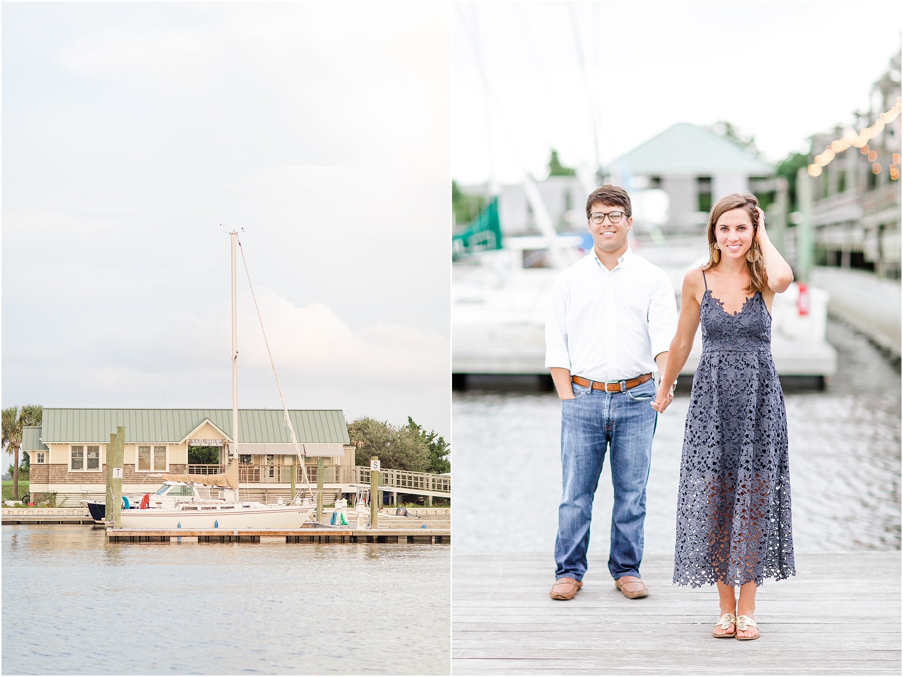 bald head island engagement session